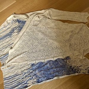 Anthropologie lace draped sweater